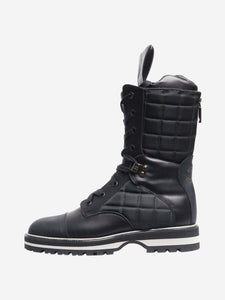 Chanel Black chunky quilted boots - size EU 41