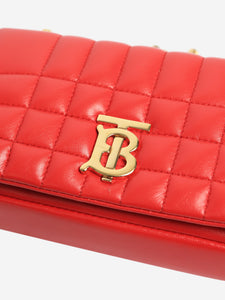 Burberry Red mini quilted Lola bag