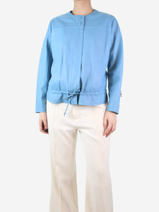 Chloe Pastel blue leather jacket - size UK 8