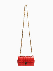 Burberry Red mini quilted Lola bag