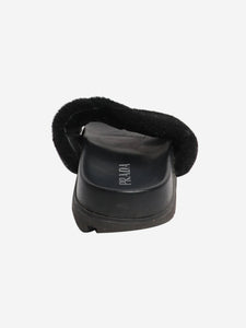 Prada Black fluffy slides - size EU 40