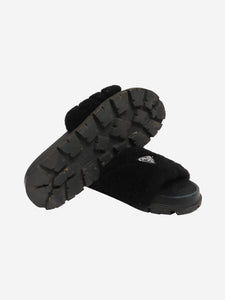Prada Black fluffy slides - size EU 40