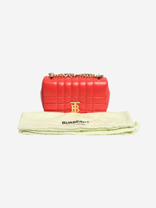 Burberry Red mini quilted Lola bag