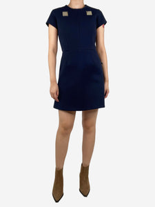 Carven Blue A-line neoprene mini dress - size M