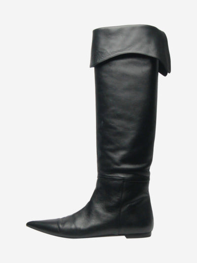 Black leather knee-high boots - size EU 39 Boots Khaite 