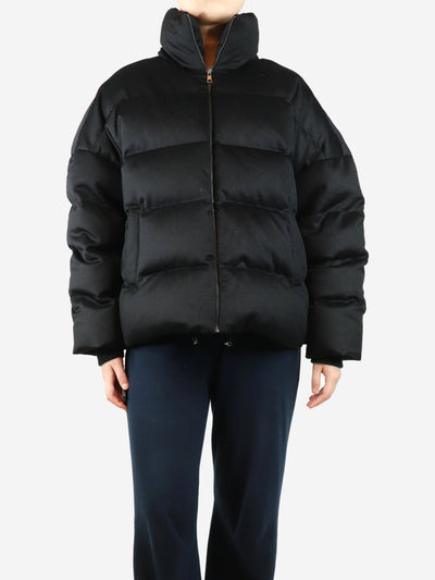 Black wool-blend puffer jacket - size S Coats & Jackets Soft Goat 