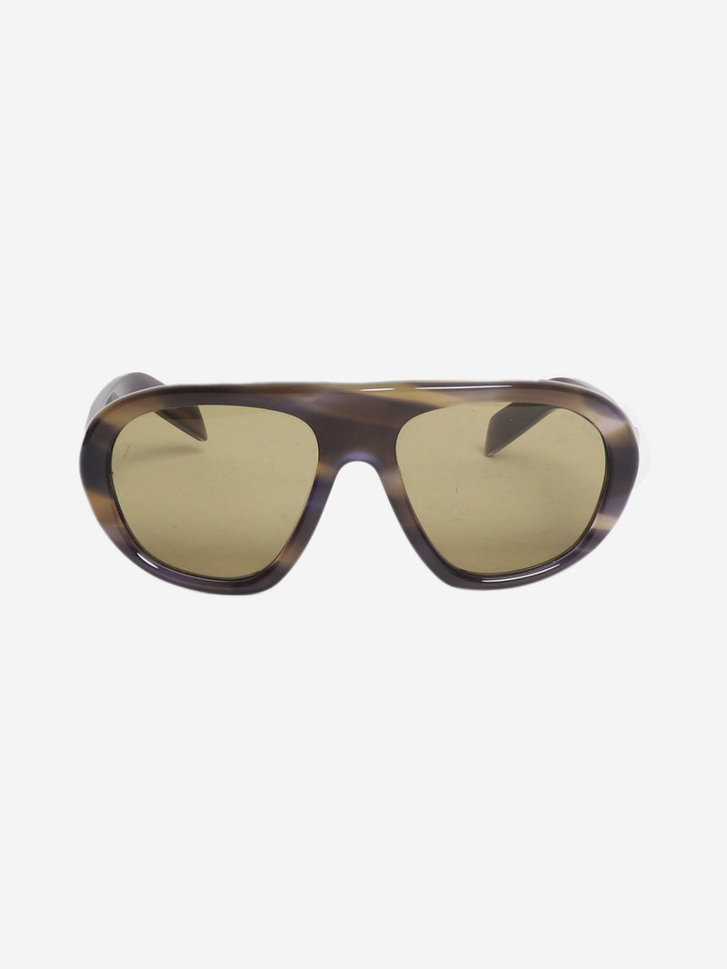 Brown oversized aviator-style sunglasses Sunglasses Prada 