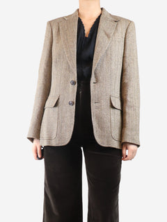 Brown Herringbone blazer - size UK 14 Coats & Jackets Polo Ralph Lauren 