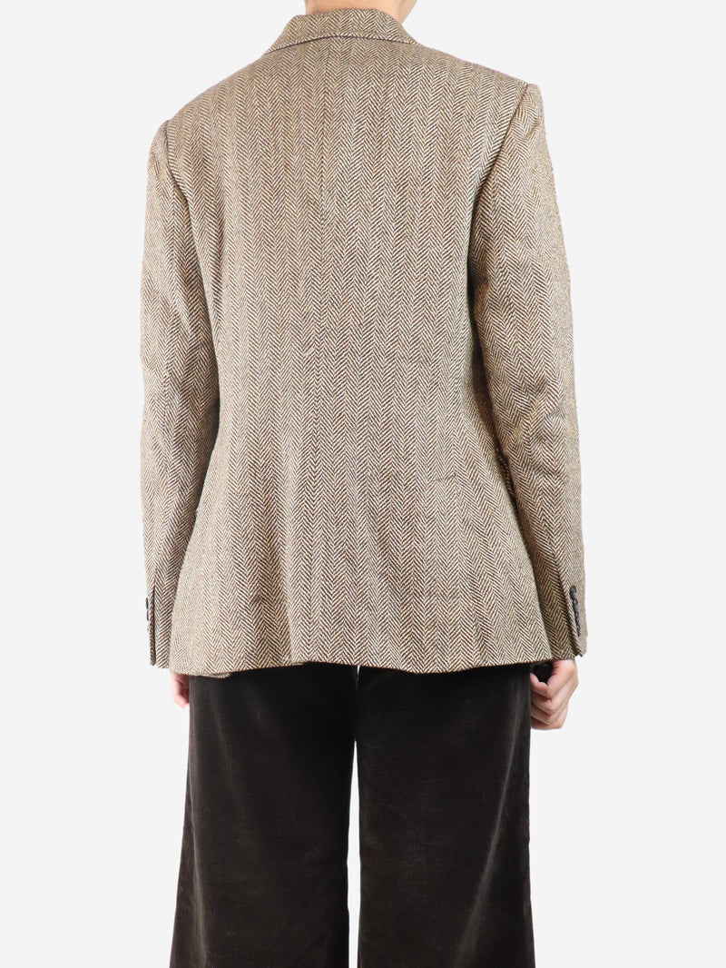 Brown Herringbone blazer - size UK 14 Coats & Jackets Polo Ralph Lauren 