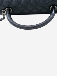 Chanel Black 2016 quilted caviar leather 2way bag