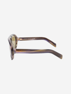 Brown oversized aviator-style sunglasses Sunglasses Prada 
