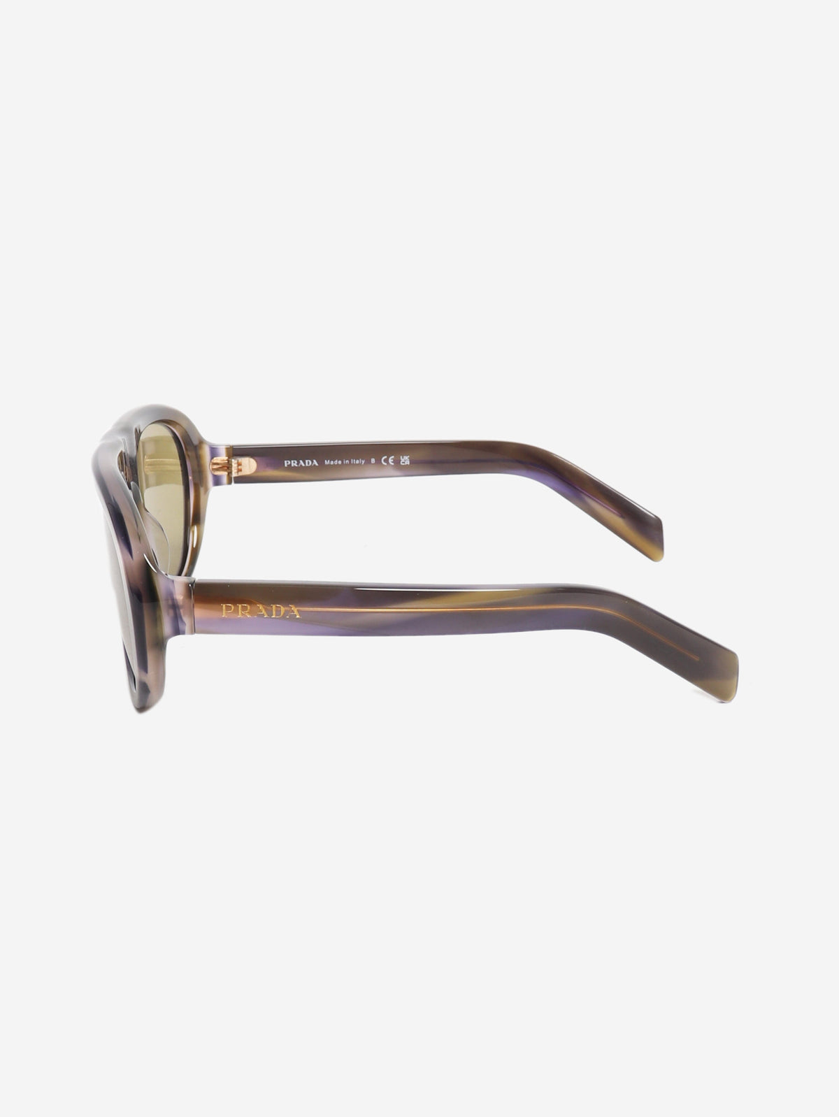 Brown oversized aviator-style sunglasses Sunglasses Prada 