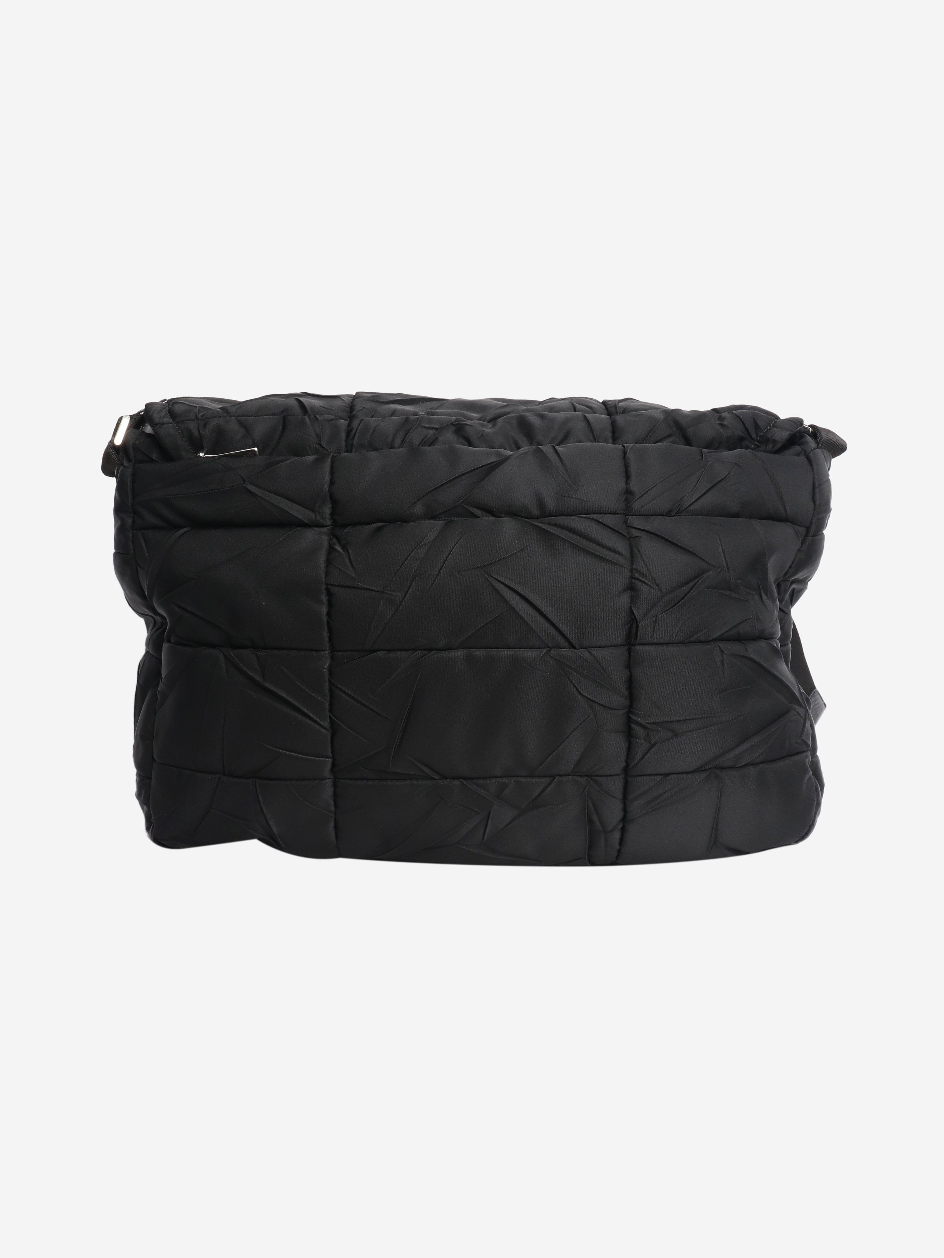 Black nylon puffer messenger bag Shoulder bags Prada 