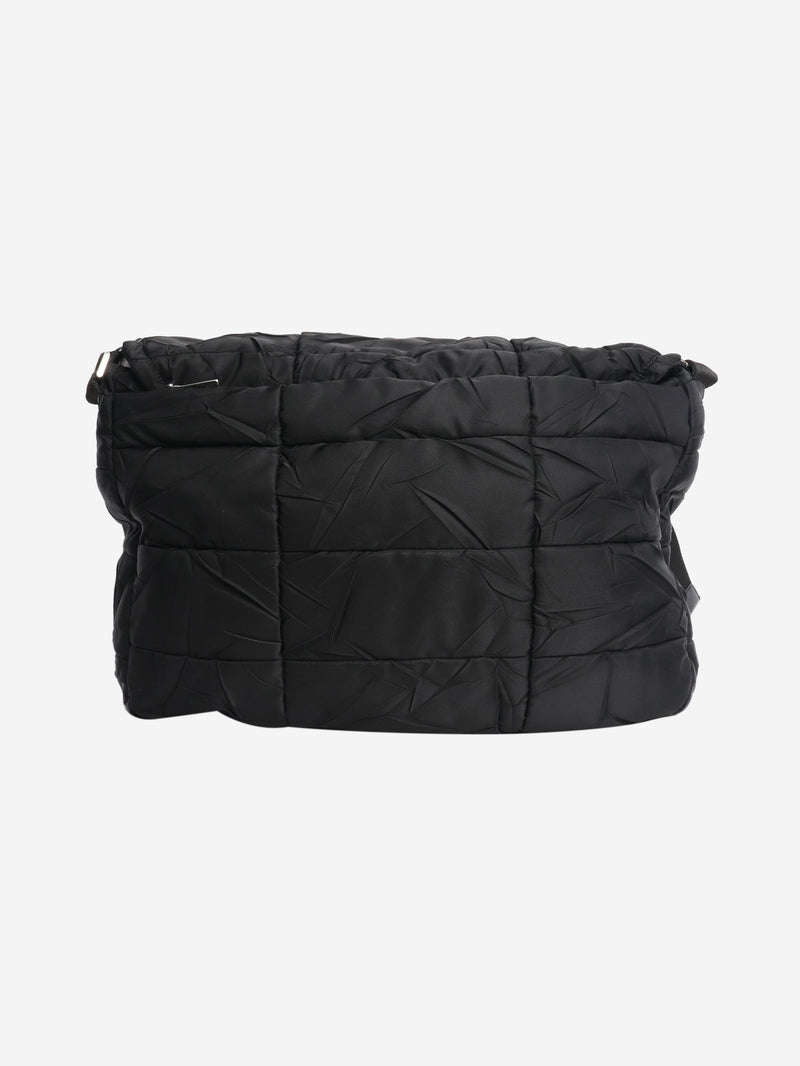 Black nylon puffer messenger bag Shoulder bags Prada 