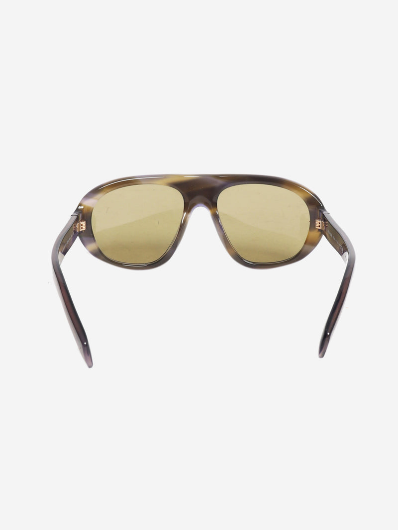 Brown oversized aviator-style sunglasses Sunglasses Prada 