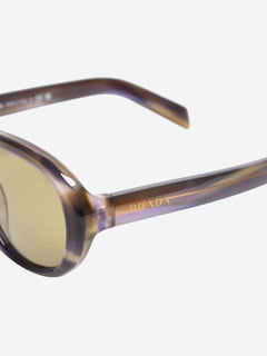 Brown oversized aviator-style sunglasses Sunglasses Prada 