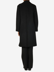 Vince Black double-breasted wool-blend coat - size XS