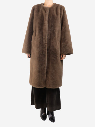 Chocolate Harper faux-fur coat - One size Coats & Jackets Saison 