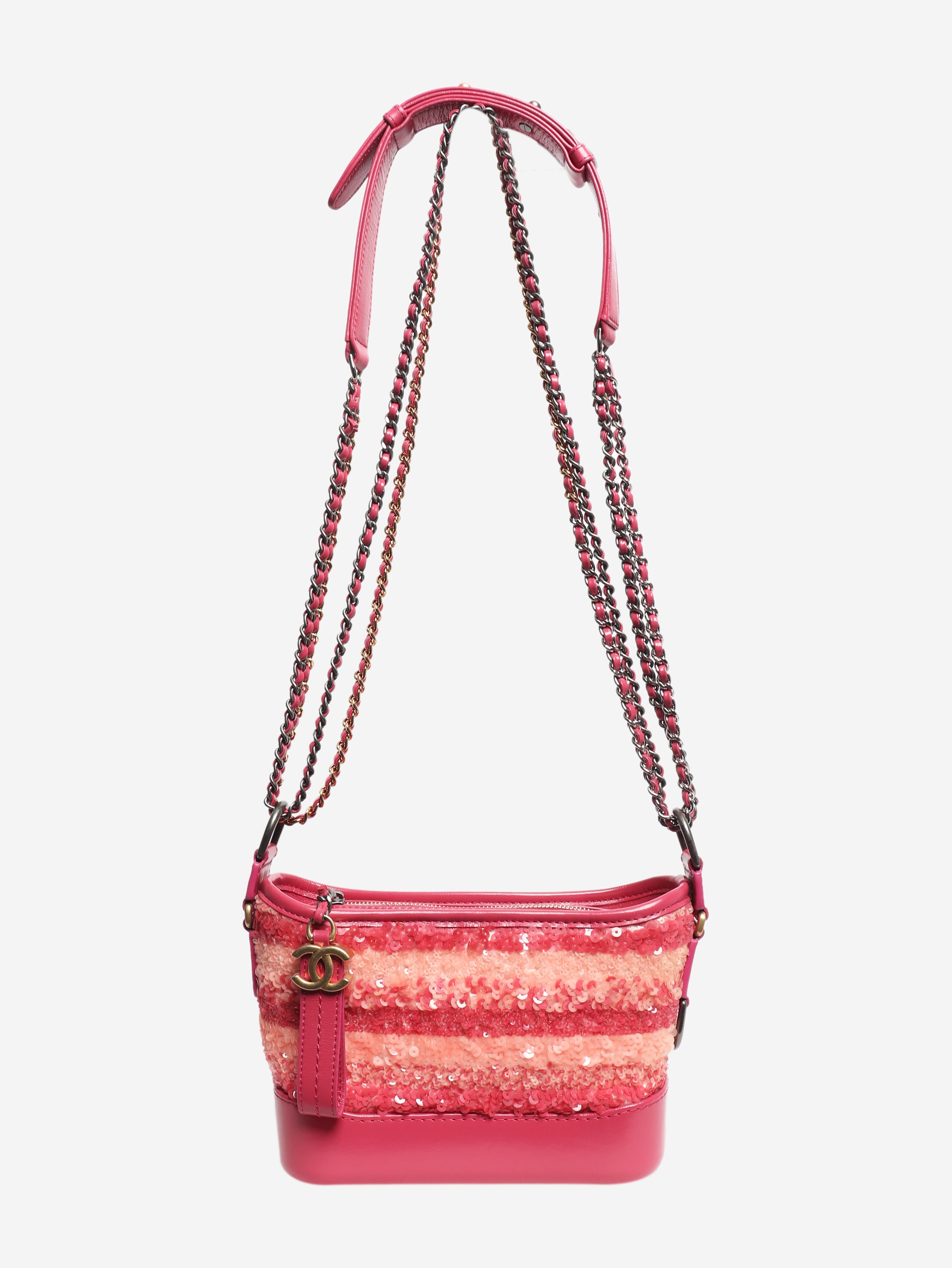 Pink 2017 small sequin Gabrielle bag