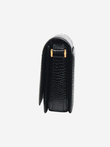 Saint Laurent Black Le 61 crocskin shoulder bag