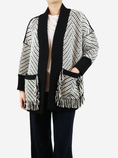 Black and white heavy weight knit cardigan - size S Coats & Jackets Burberry 