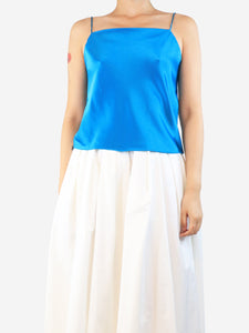 Alice + Olivia Blue satin cami top - size S