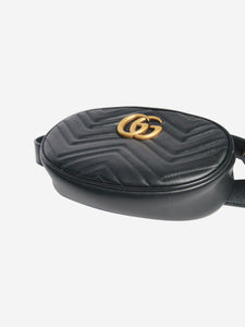 Gucci Black GG Marmont belt bag