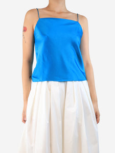 Alice + Olivia Blue satin cami top - size S