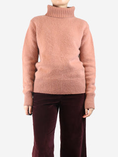 Pink cashmere knit turtleneck jumper - size S Knitwear Joseph 