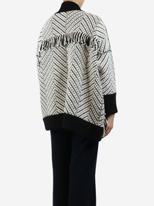 Burberry Black and white heavy weight knit cardigan - size S