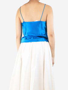 Alice + Olivia Blue satin cami top - size S