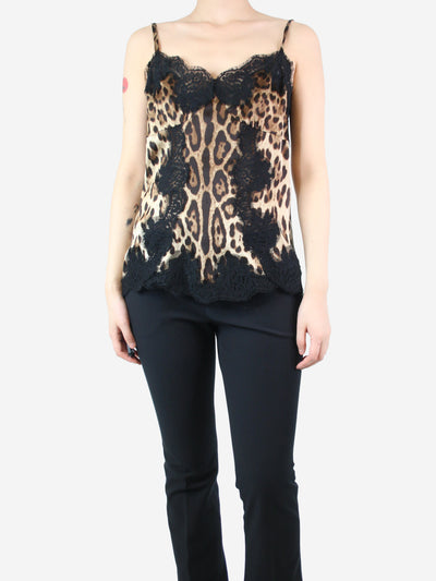 Animal Print sleeveless leopard print top - size UK 12 Tops Dolce & Gabbana 