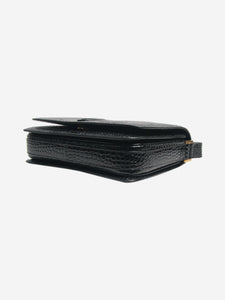 Saint Laurent Black Le 61 crocskin shoulder bag