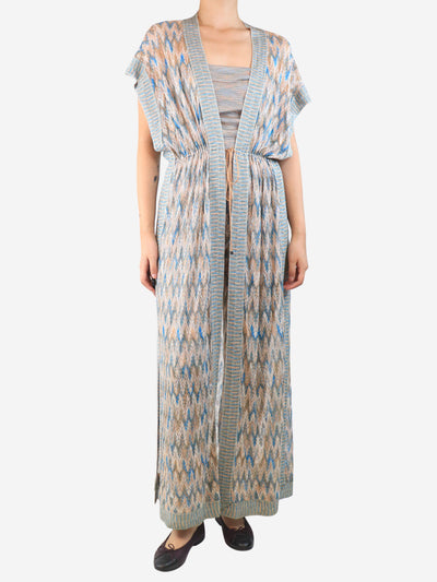 Blue sleeveless cardigan and jumpsuit set - size UK 10 Sets Missoni 