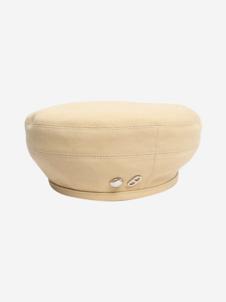 Beige canvas beret product image