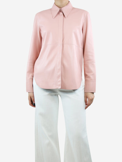 Pink faux-leather shirt - size S Tops Nanushka 