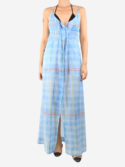 Blue check dress - size S Dresses Rosie Assoulin 