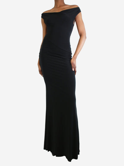 Black off-shoulder maxi dress - size UK 6 Dresses Natalie Rolt 