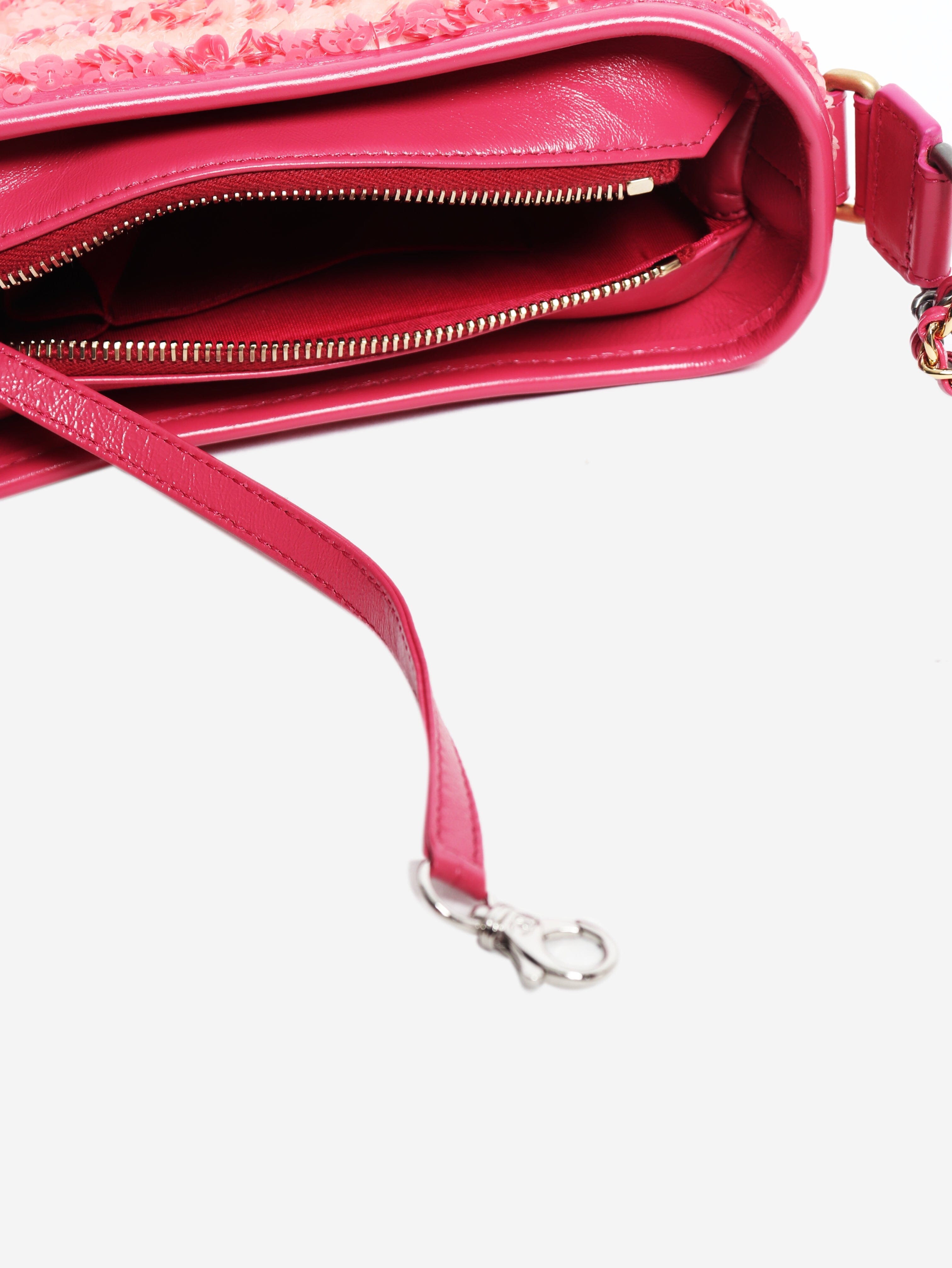 Pink 2017 small sequin Gabrielle bag