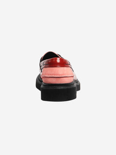 Red and pink chunky colour-block boat shoes - size EU 40 Flat Shoes Adieu 