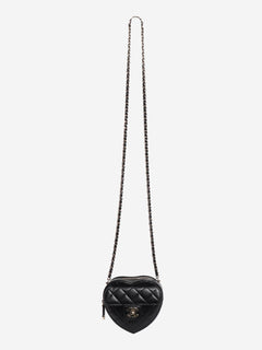 Black 2021 lambskin heart bag
