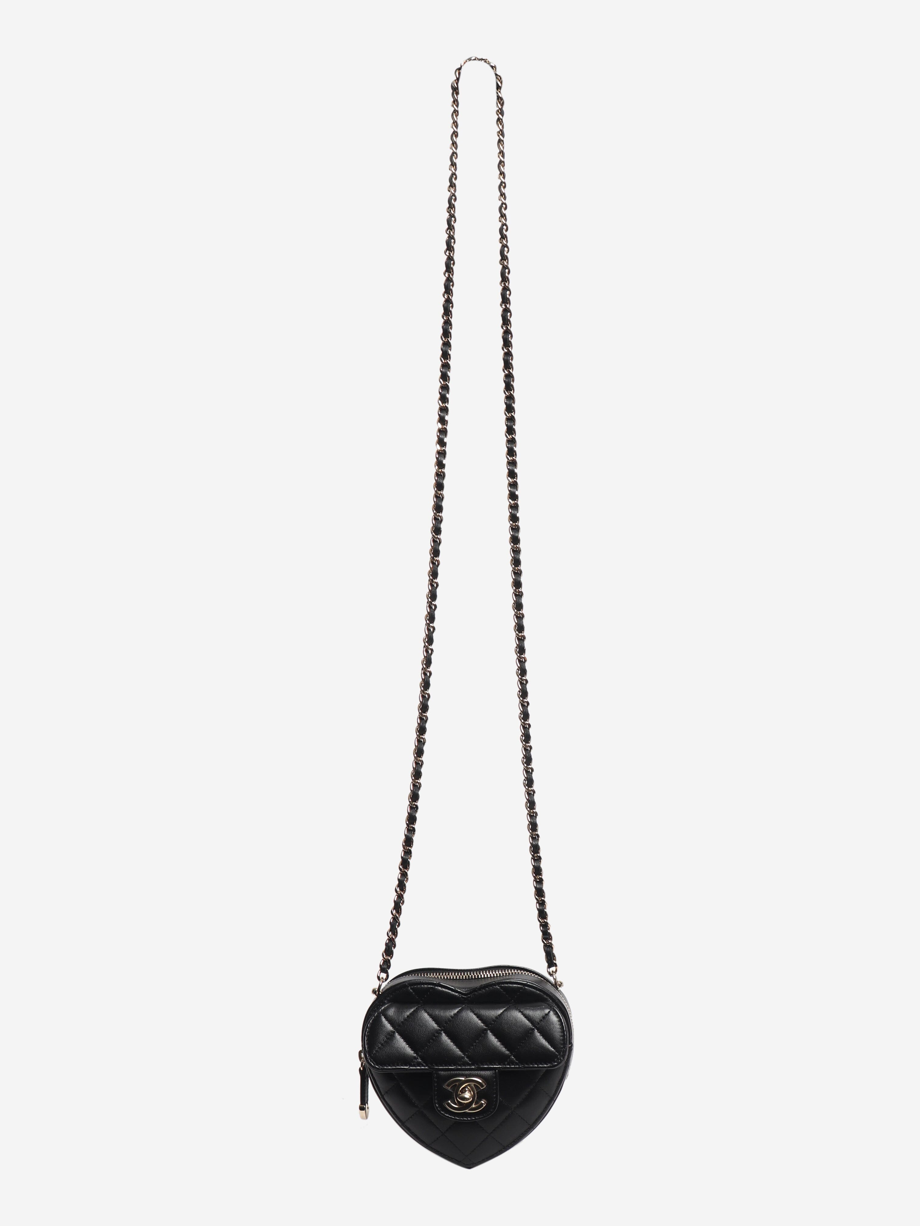 Black 2021 lambskin heart bag