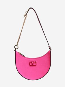 Valentino Neon pink V-Logo signature mini shoulder bag