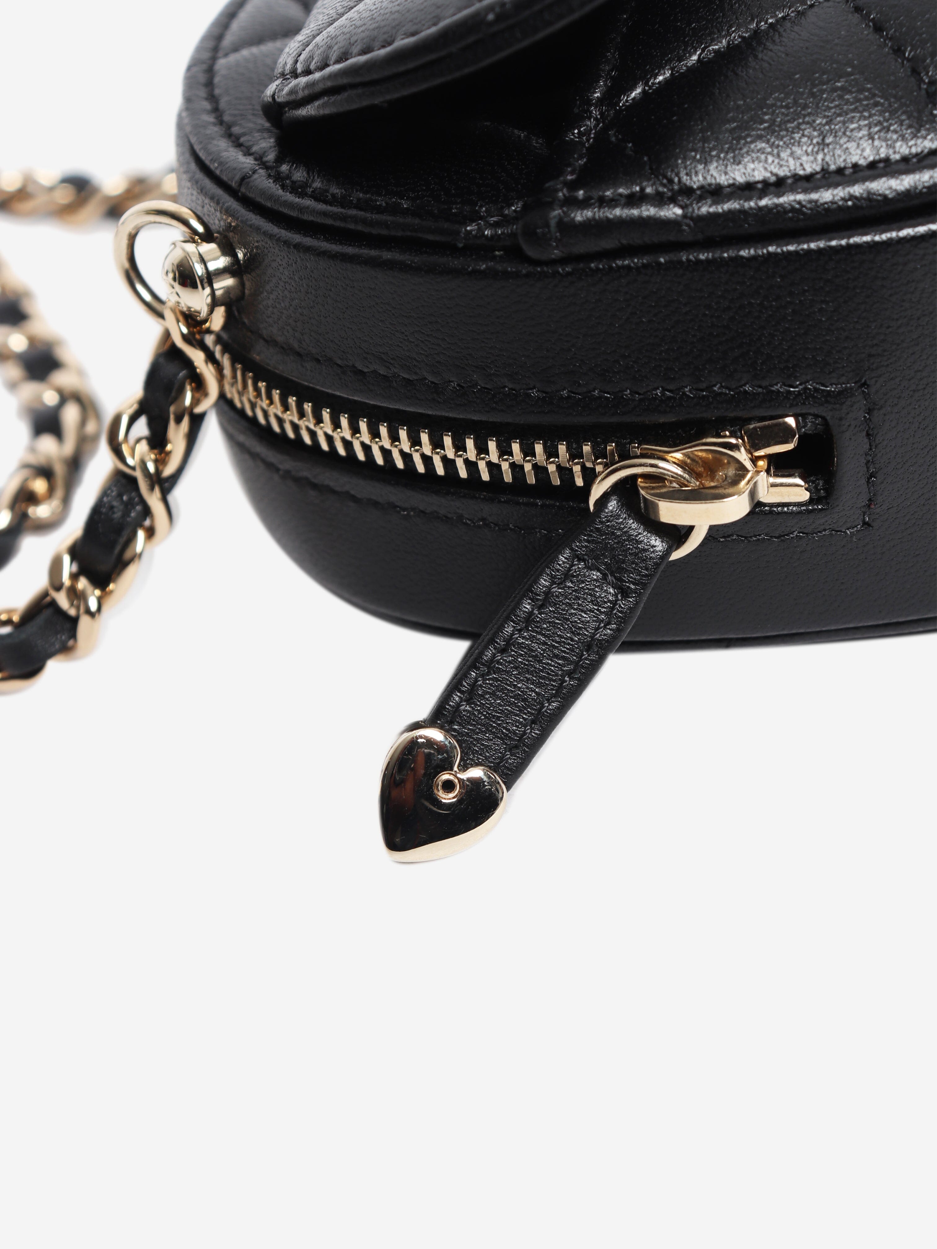 Black 2021 lambskin heart bag