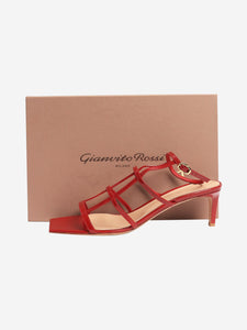 Gianvito Rossi Nuit rouge Mondry 55 kitten heels - size EU 41