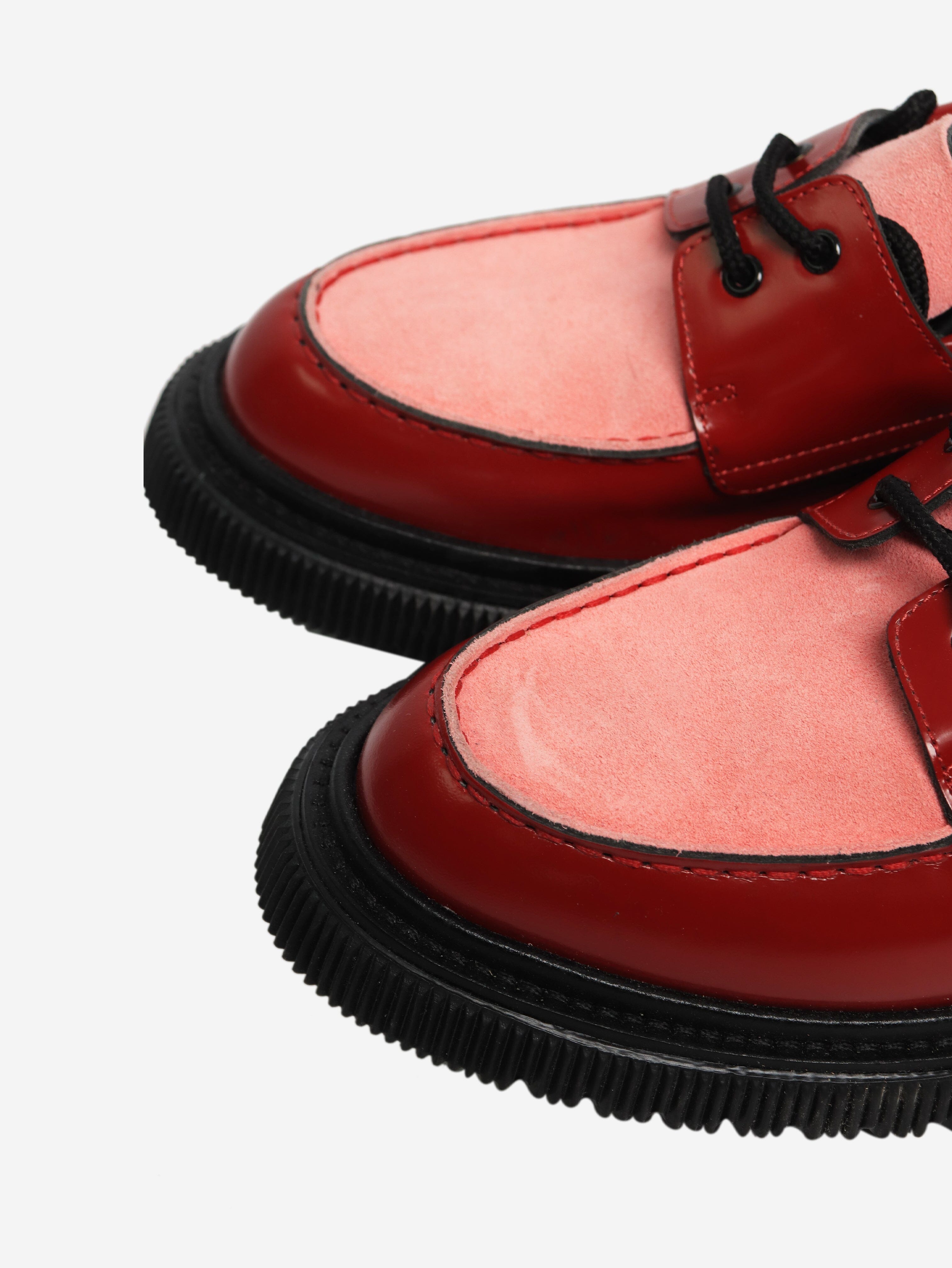 Red and pink chunky colour-block boat shoes - size EU 40 Flat Shoes Adieu 