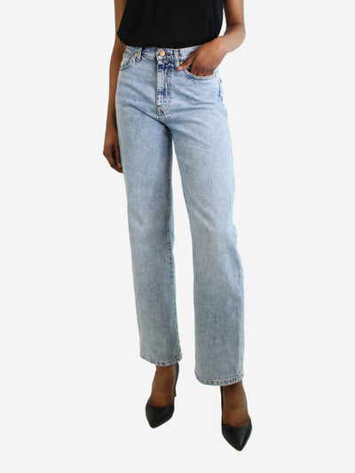 Blue straight-leg washed jeans - size UK 6 Trousers Tove 