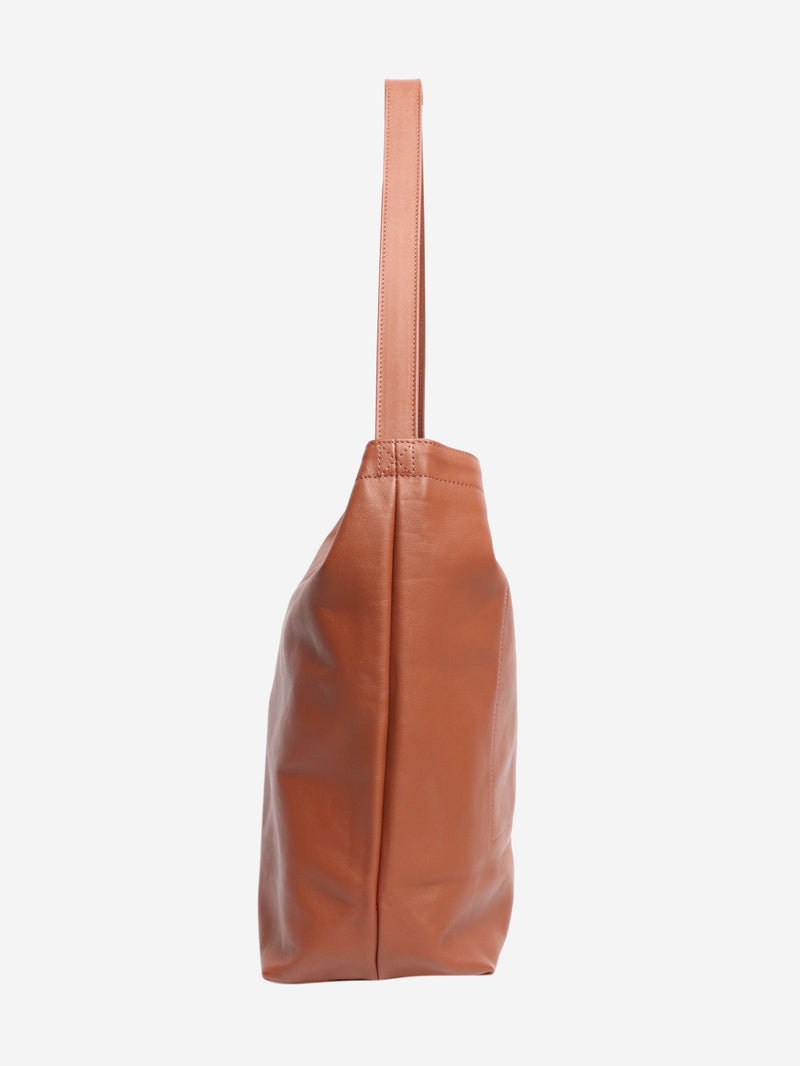 Brown leather bucket bag Tote Bags Isaac Reina 