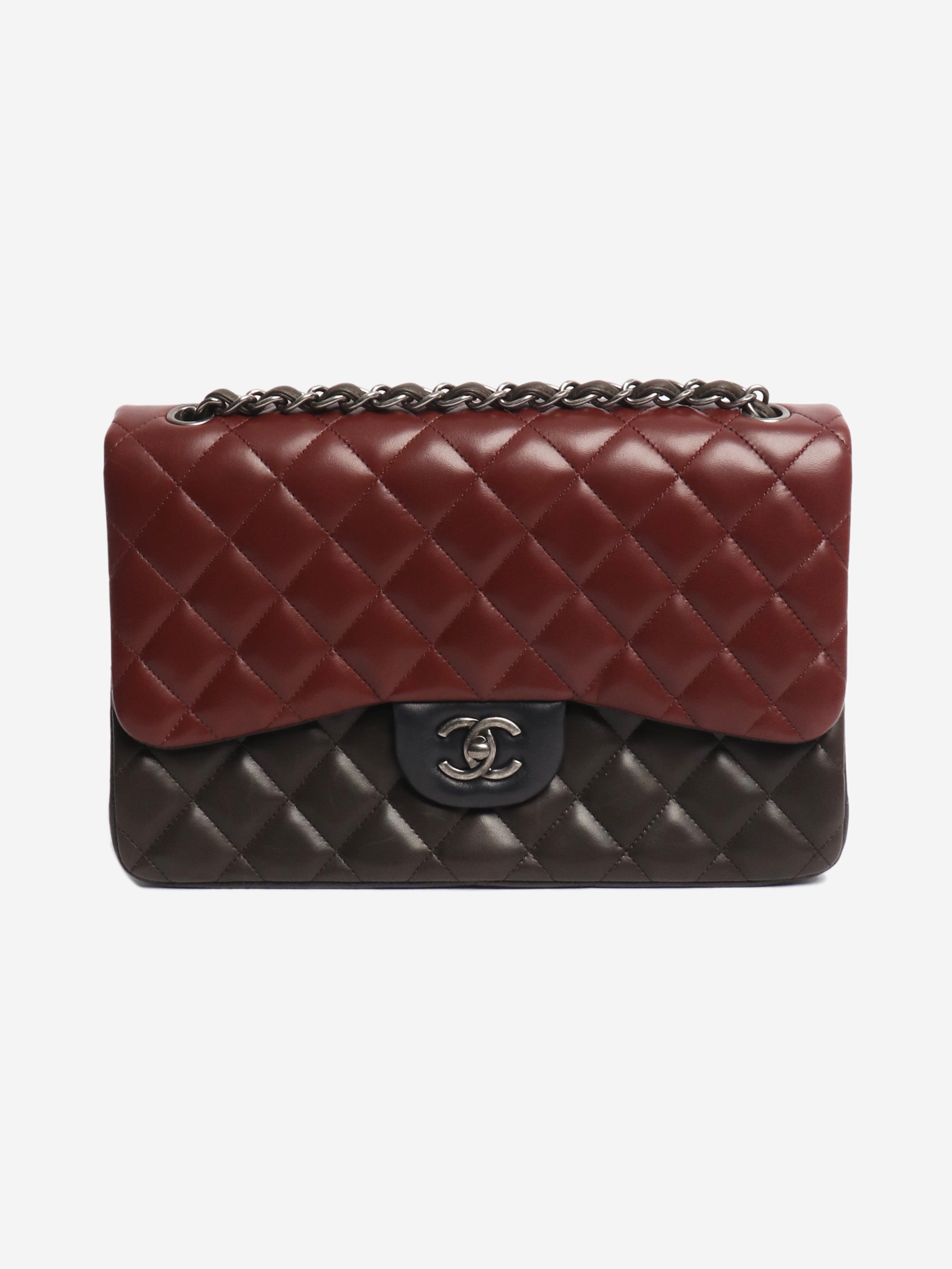 Tri-Color 2013 jumbo lambskin Classic double flap shoulder bag Shoulder bags Chanel 
