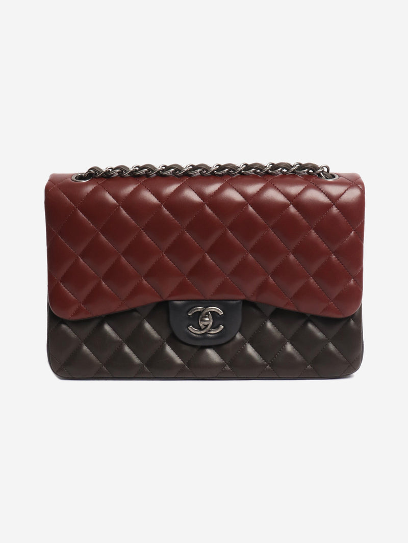 Tri 2013 jumbo lambskin Classic double flap shoulder bag